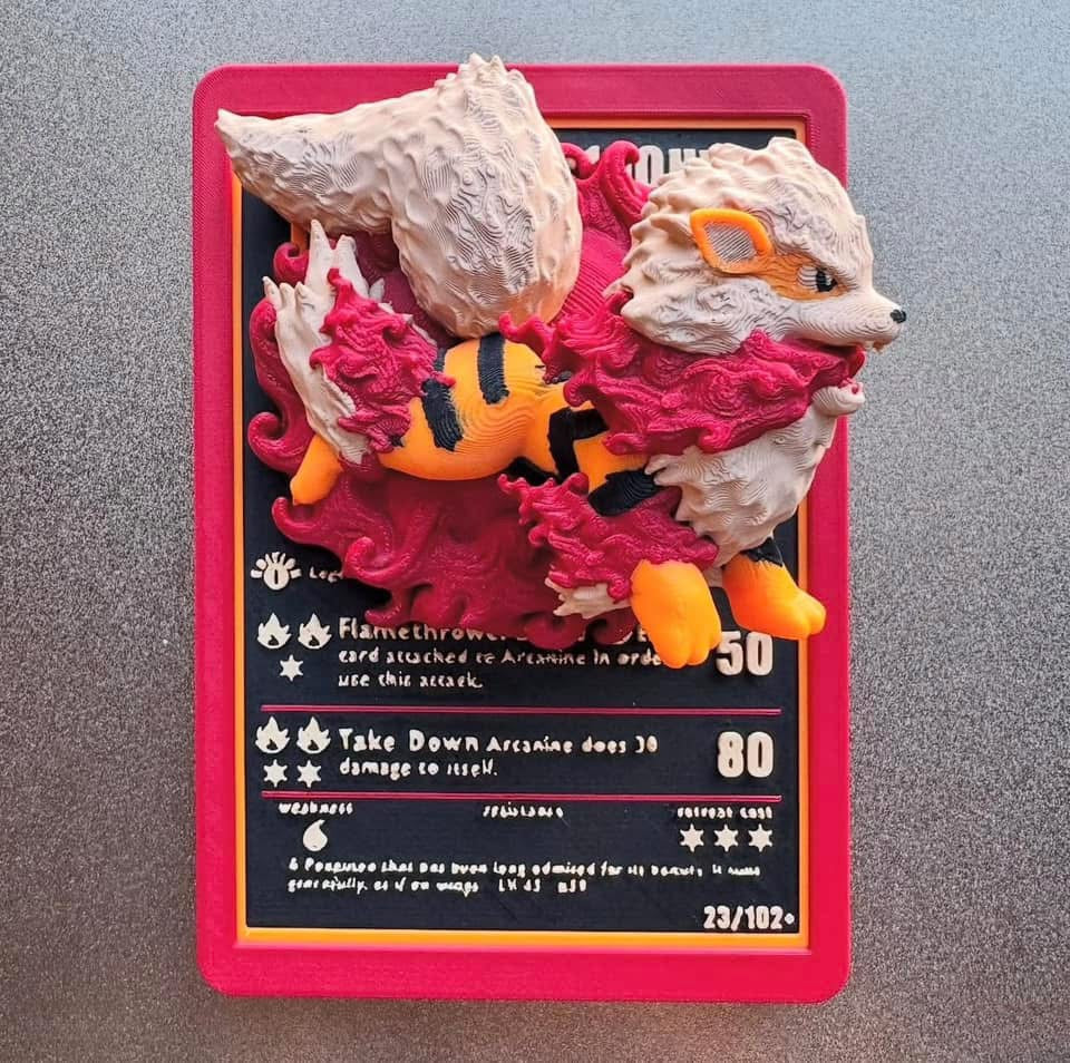 Arcanine 3D Card
