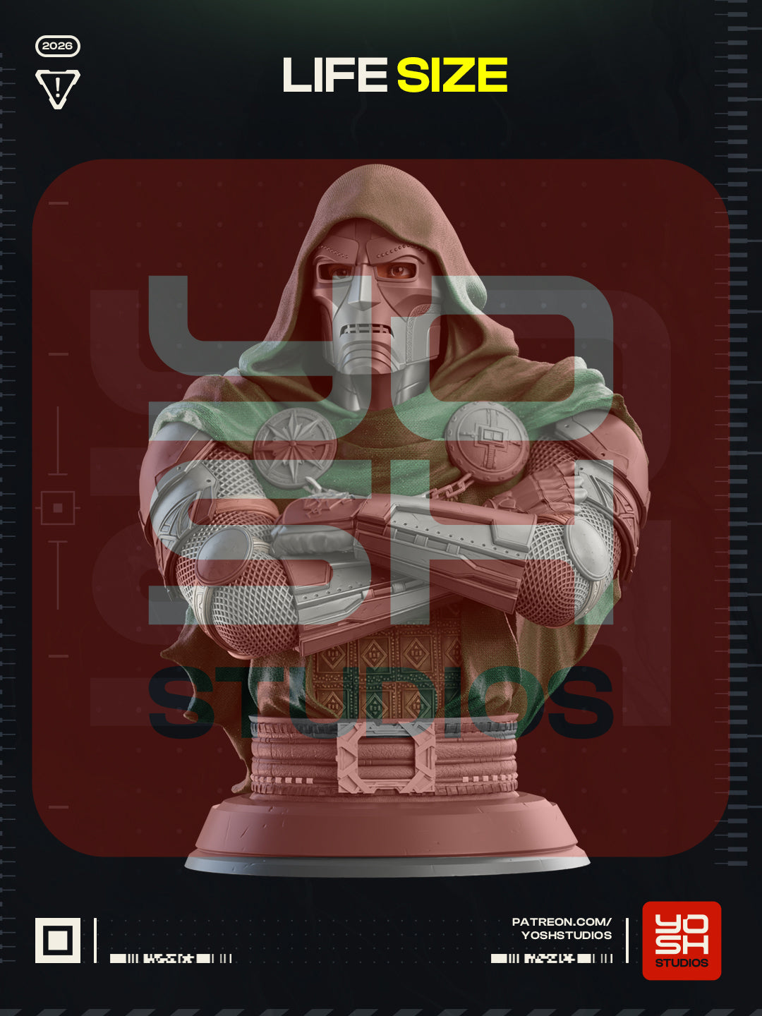 Lifesize Dr Doom Bust