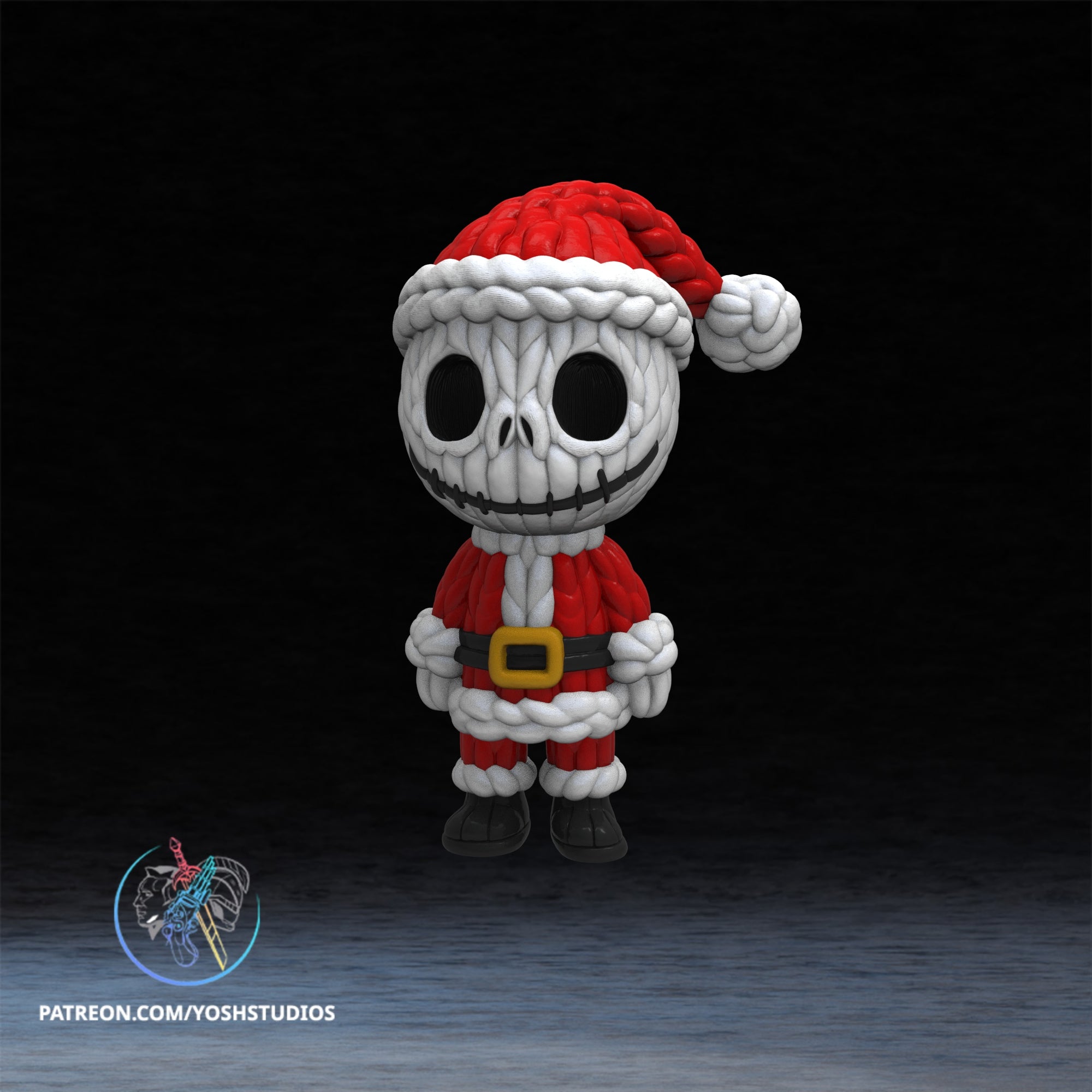 Knitted Christmas Skellington Mini