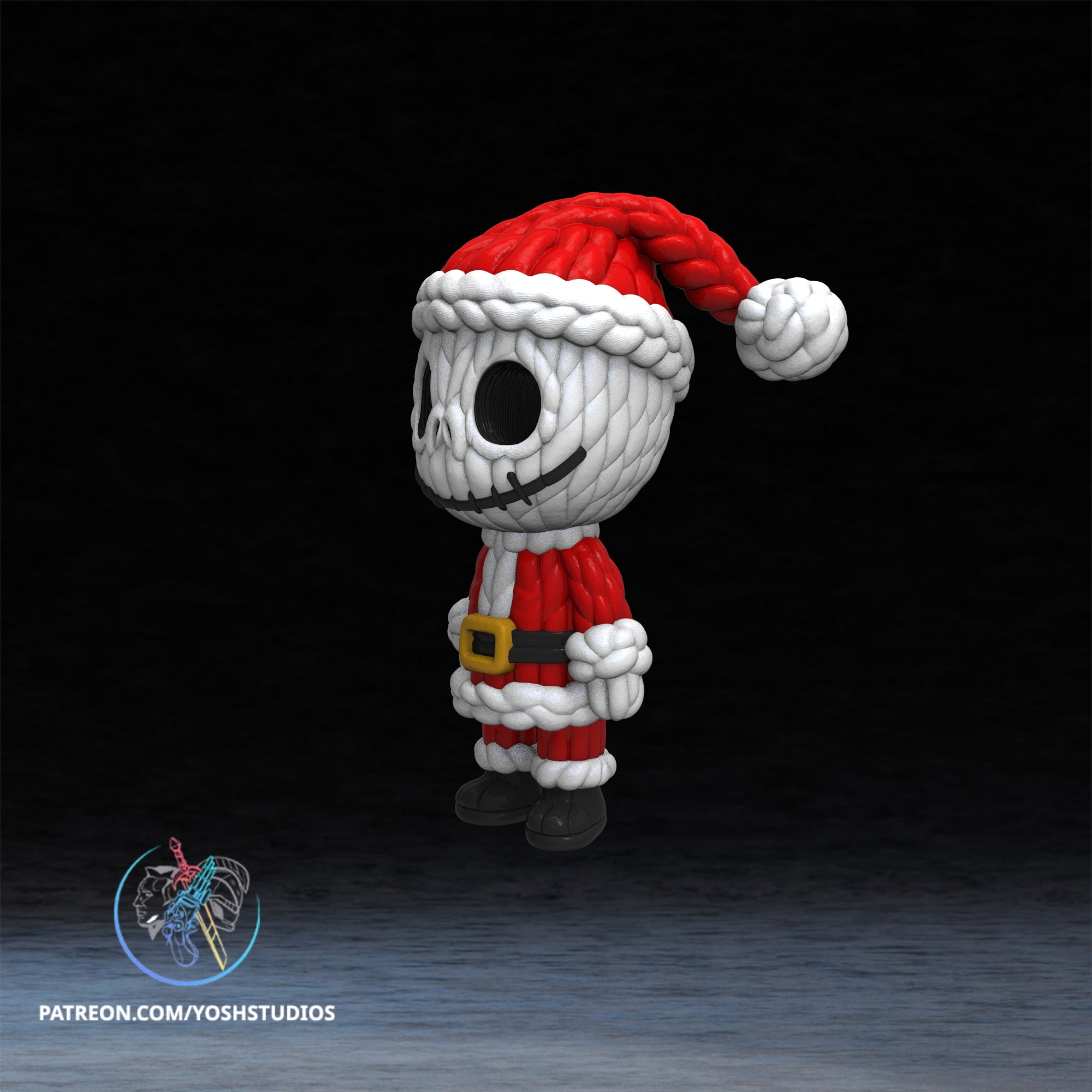 Knitted Christmas Skellington Mini