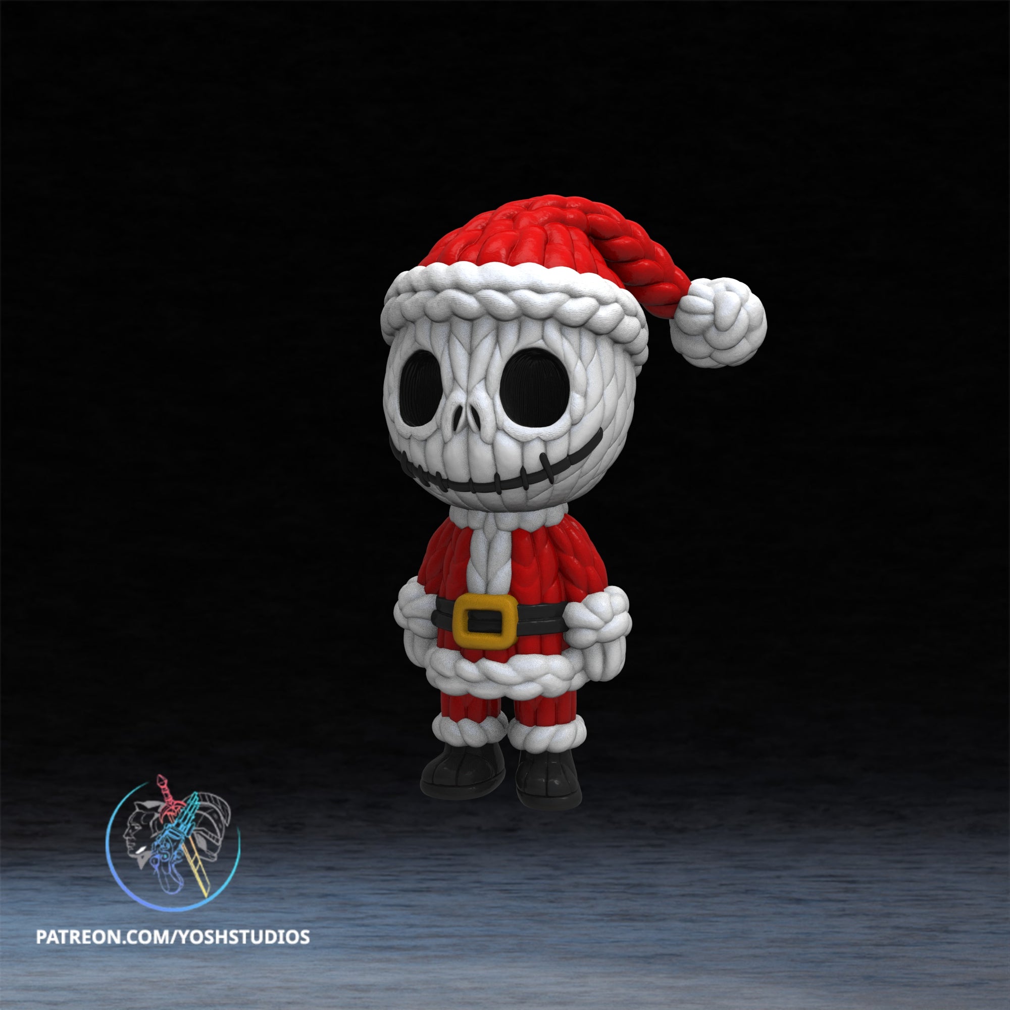 Knitted Christmas Skellington Mini