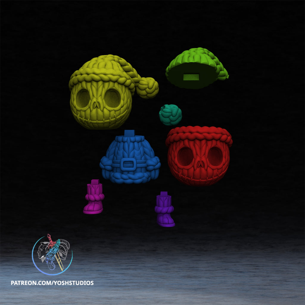 Knitted Christmas Skellington Mini