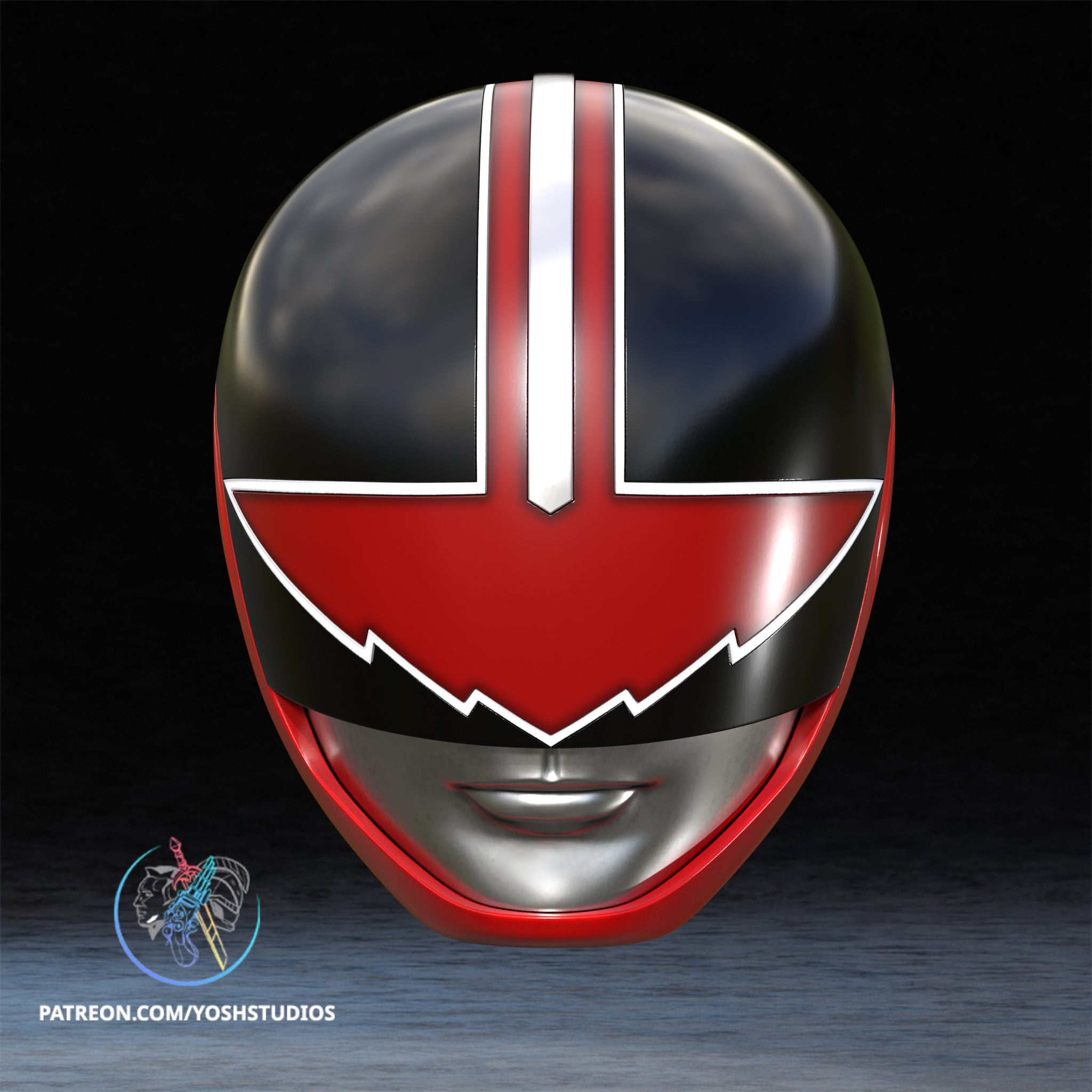 Crimson Chrono Helmet