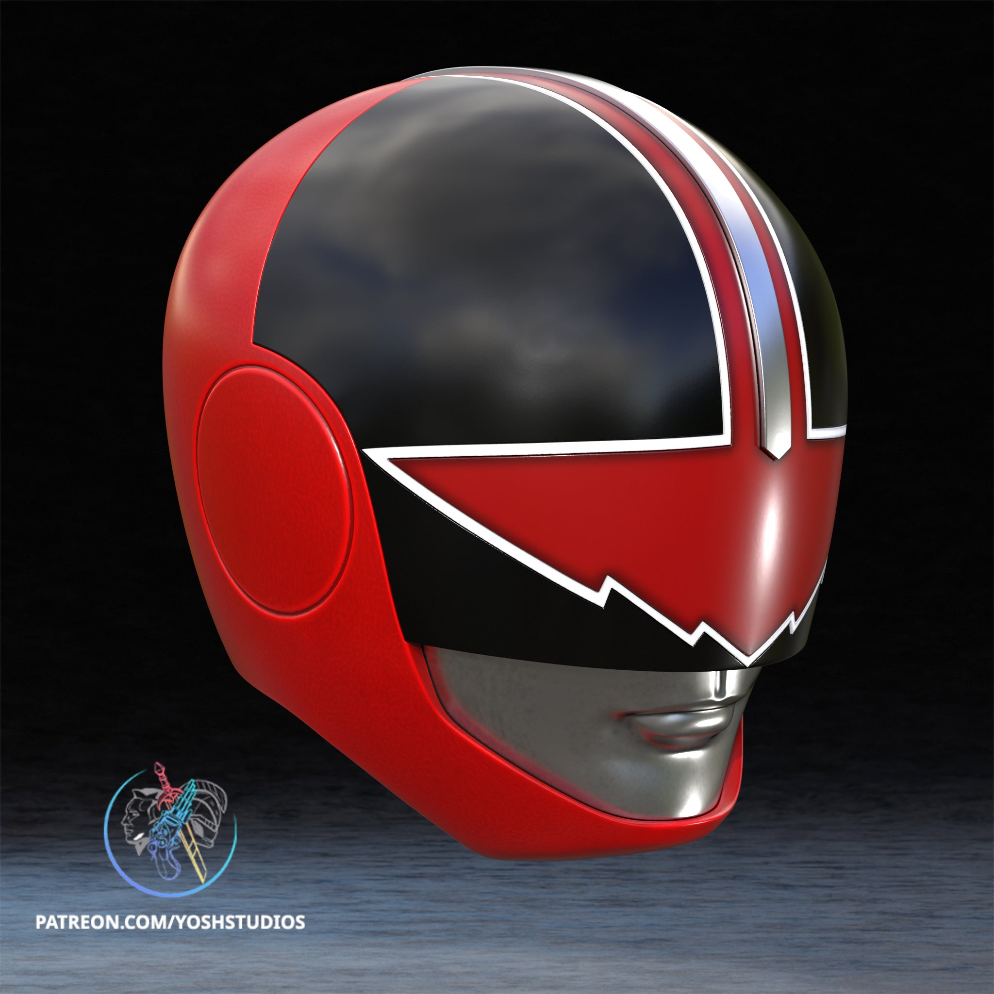 Crimson Chrono Helmet