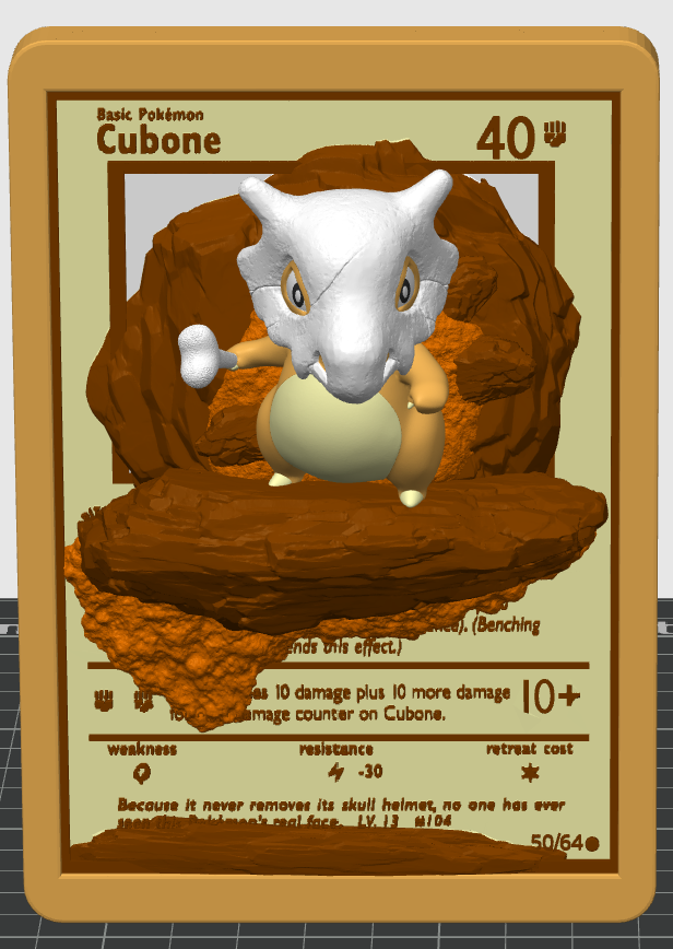Cubone 3D Card