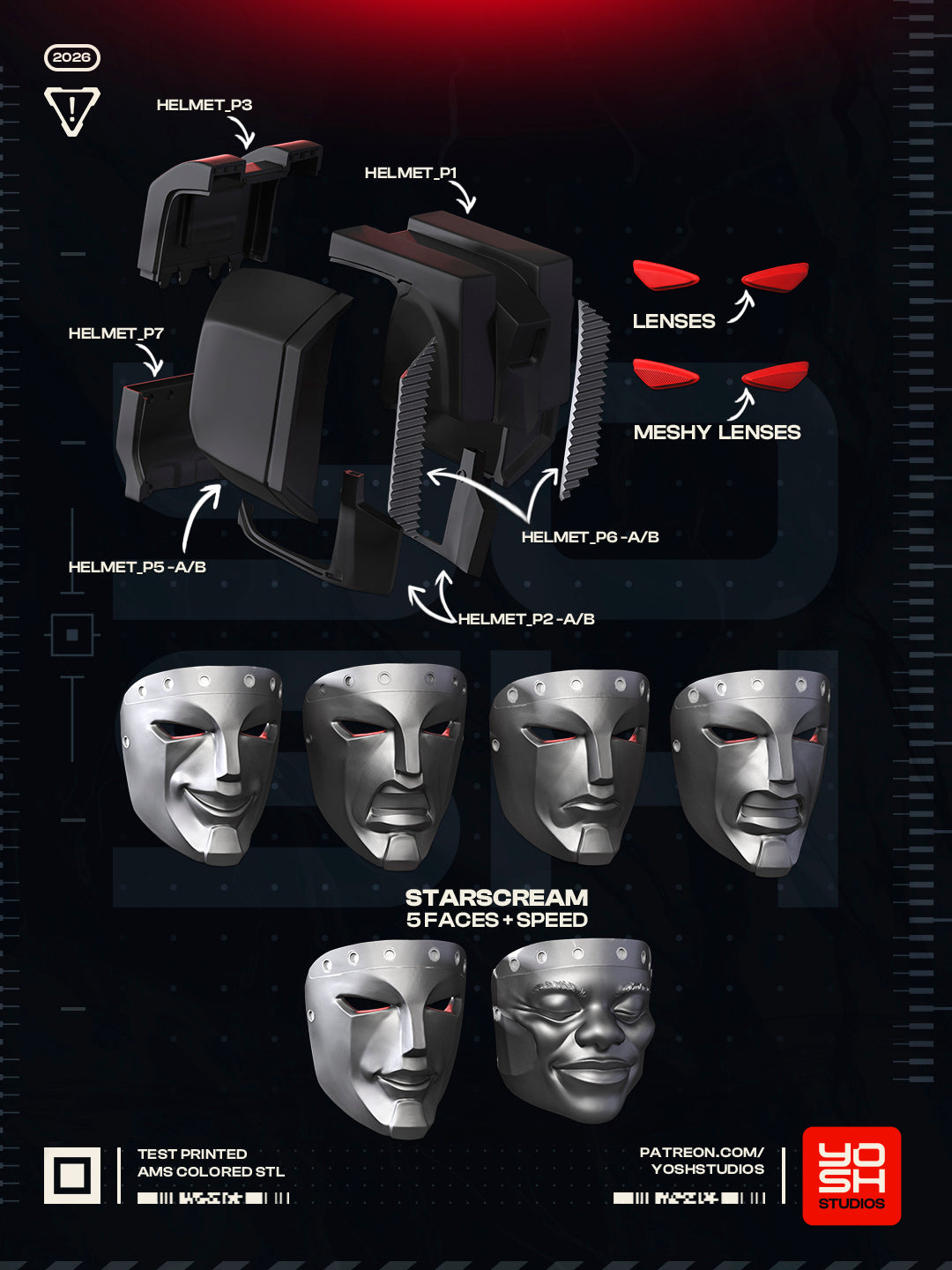 Vox Phantom Helmet Interchangeable Faces